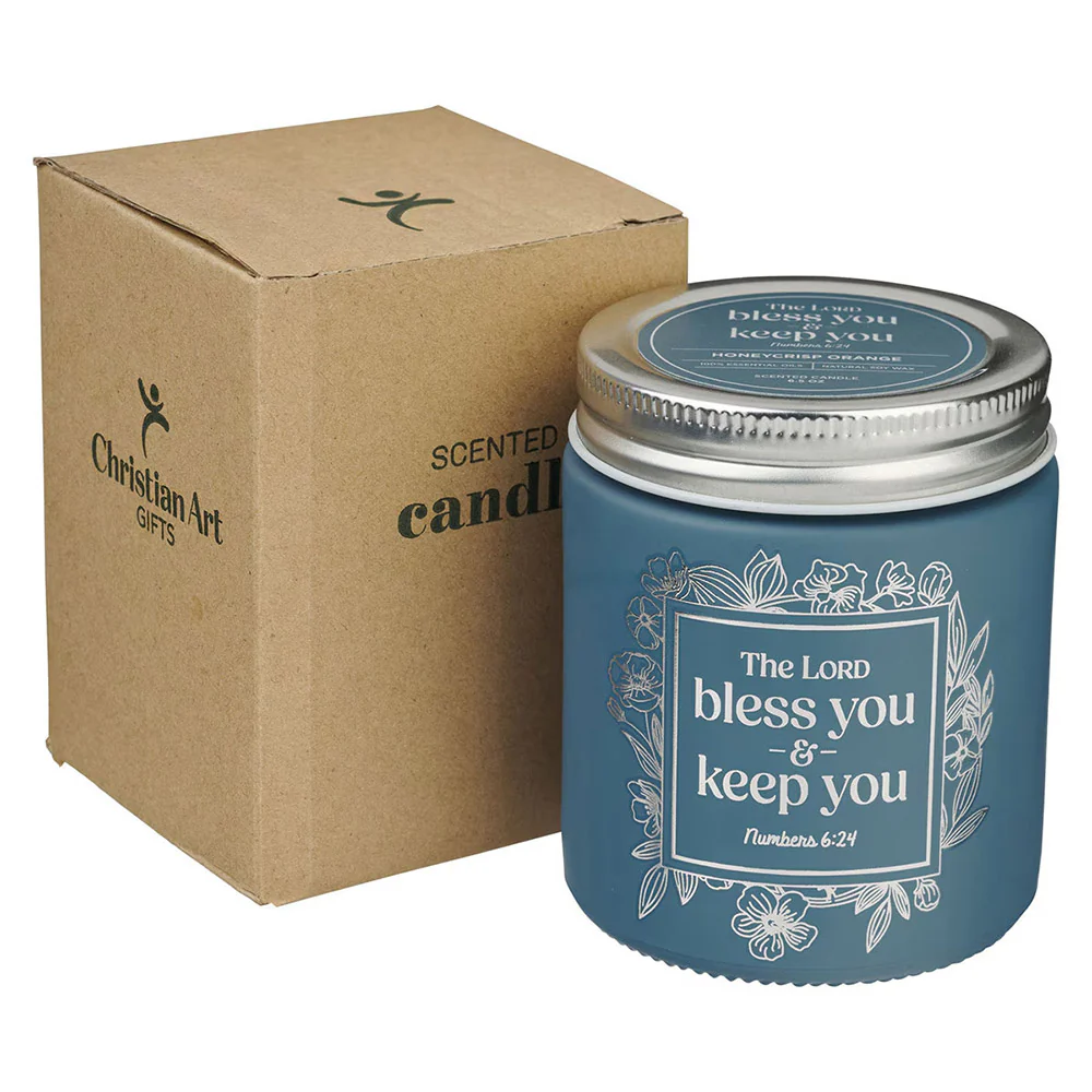 Home Blessing Honeycrisp Orange Glass Candle - Image 3
