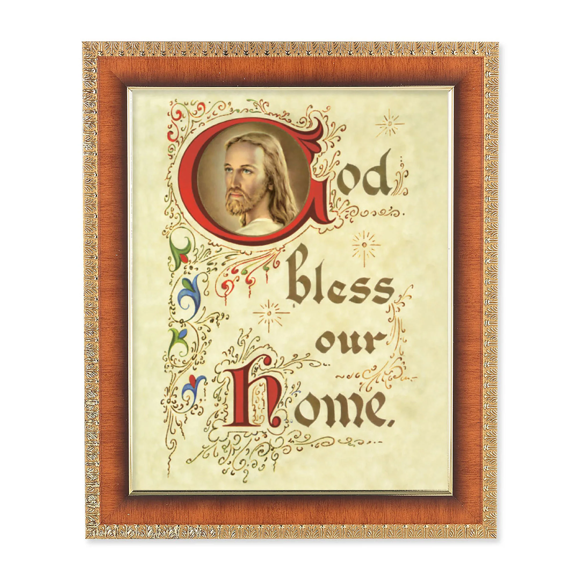 Home Blessing Tiger Cherry & Gold Framed Print - 8" x 10" - Image 2