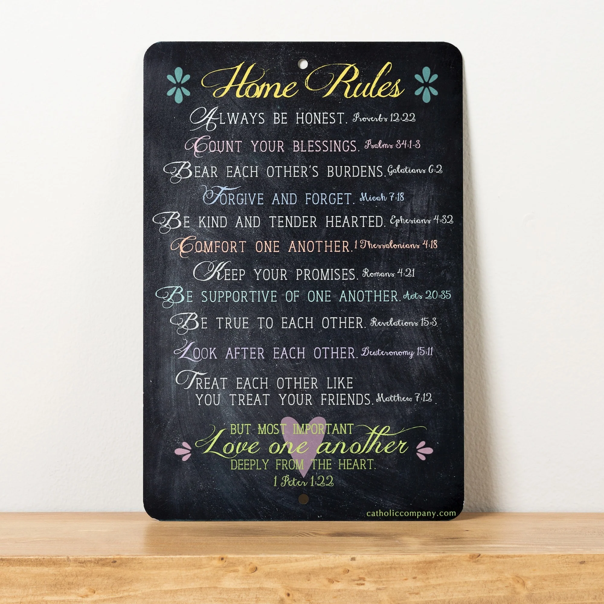 Home Rules Tin Sign