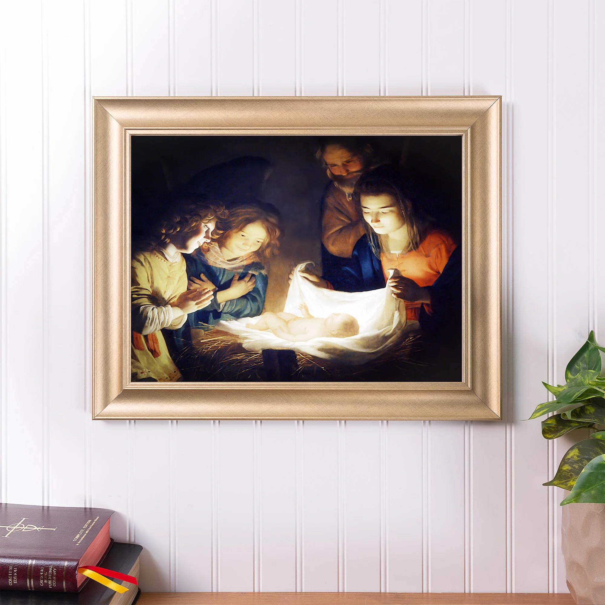 Honthorst Nativity Gold Framed Print - Multiple Sizes - Image 4
