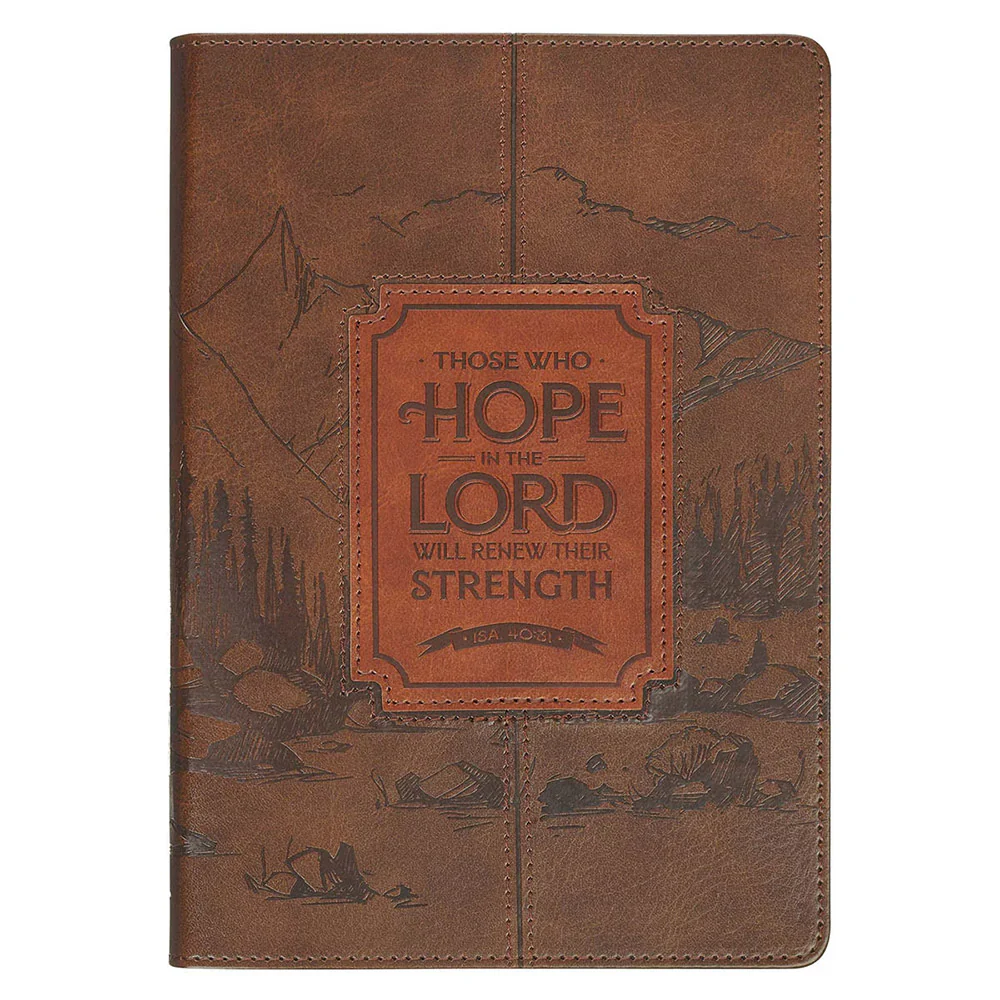 Hope in the Lord Brown Leatherette Journal
