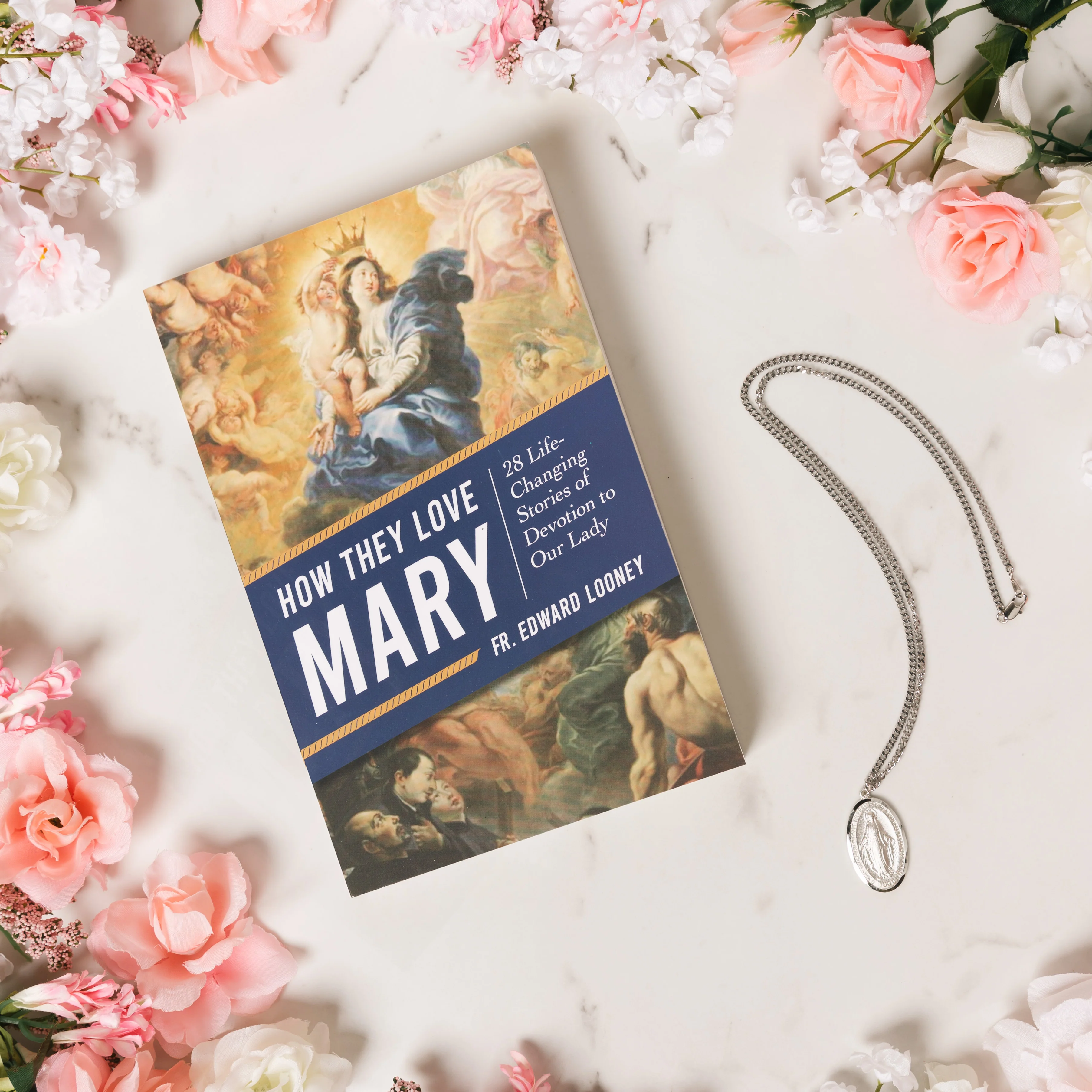 How They Love Mary & Miraculous Medal with 24" Chain (2 Gift Set)