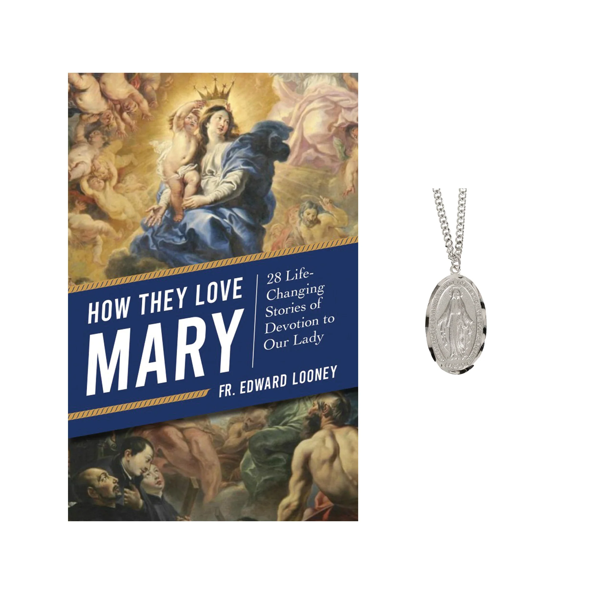 How They Love Mary & Miraculous Medal with 24" Chain (2 Gift Set) - Image 2