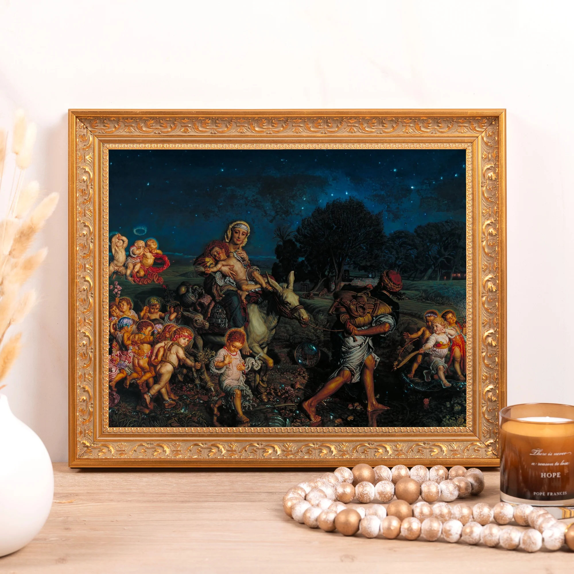 Hunt's Triumph of the Innocents Framed Canvas - Sacred Classics Collection