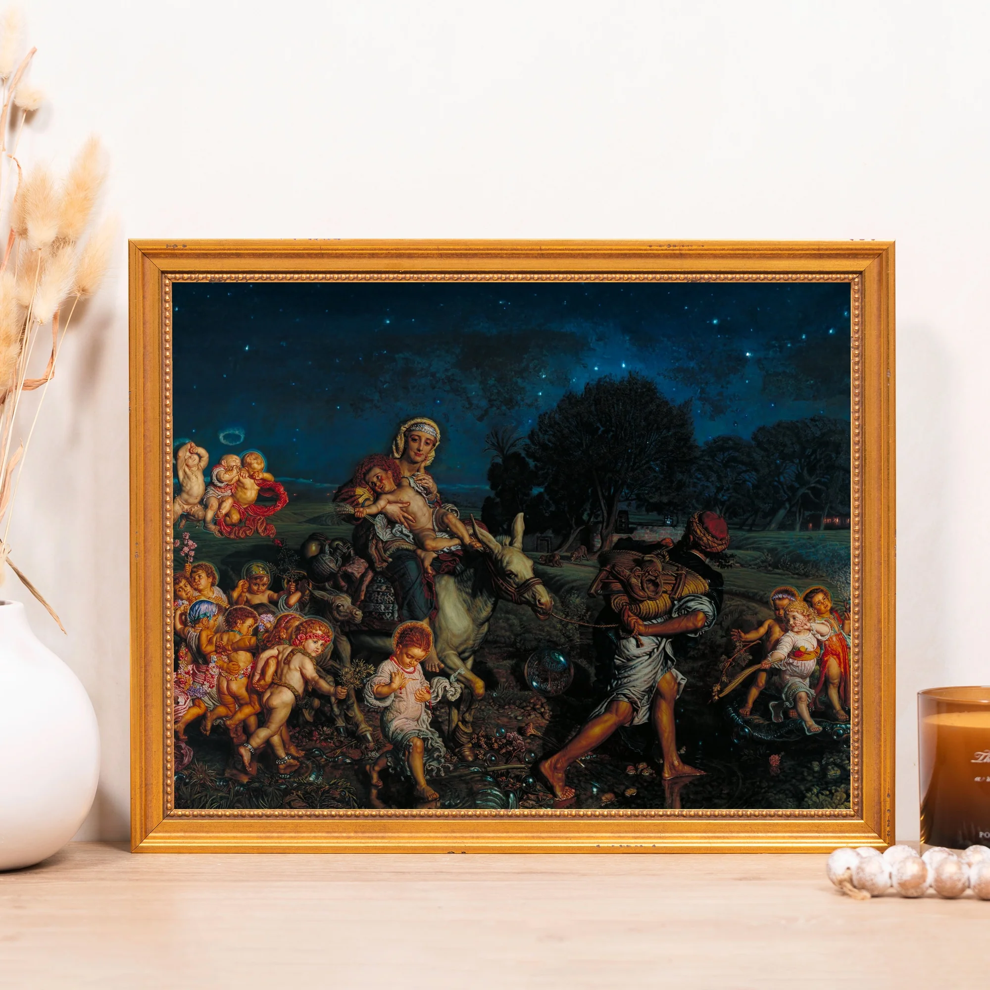Hunt's Triumph of the Innocents Framed Canvas - Sacred Classics Collection - Image 4