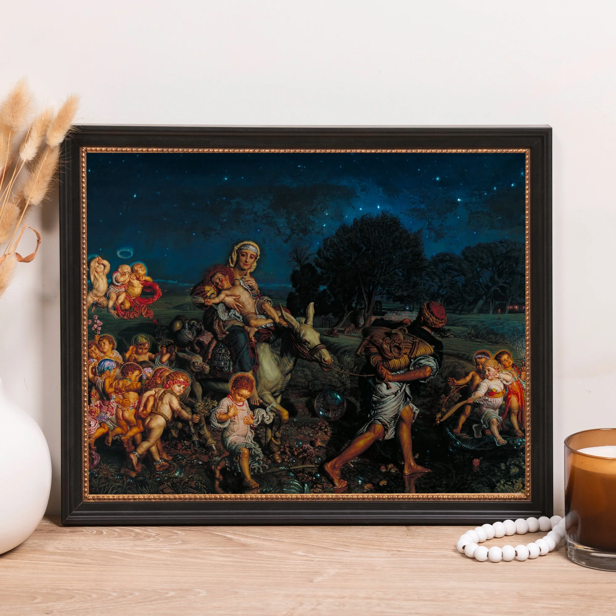 Hunt's Triumph of the Innocents Framed Canvas - Sacred Classics Collection - Image 8