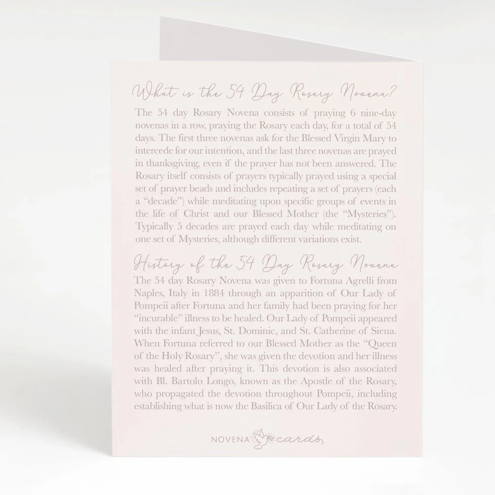 I Prayed a 54 Day Rosary Novena for You Greeting Card (4 Pack) - Image 2