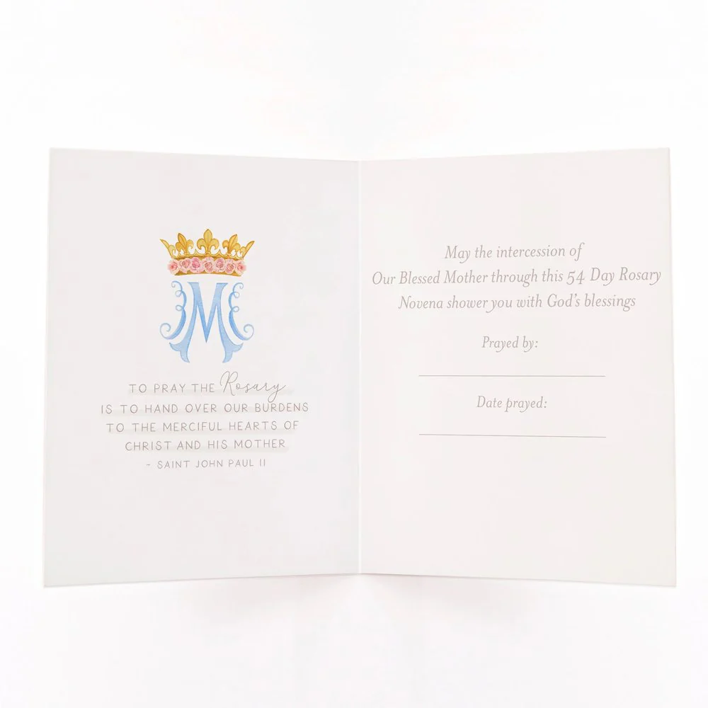 I Prayed a 54 Day Rosary Novena for You Greeting Card (4 Pack) - Image 3