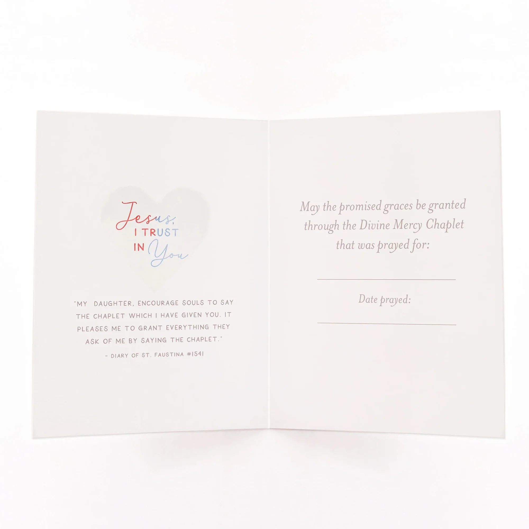 I Prayed a Divine Mercy Chaplet for You Greeting Cards (4 Pack) - Image 2