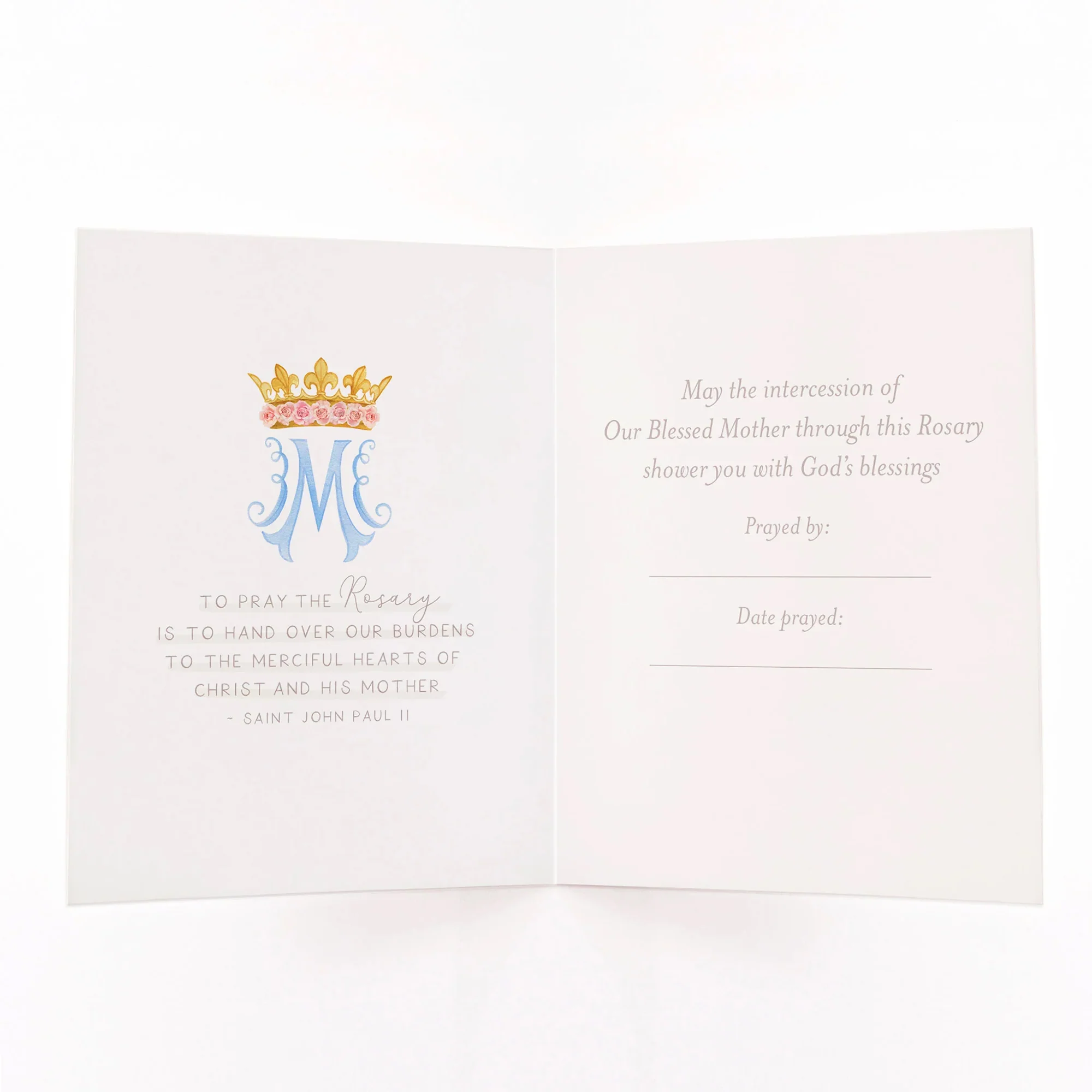 I Prayed a Rosary for You Flower Bouquet Greeting Cards (Variety 4 Pack) - Image 2