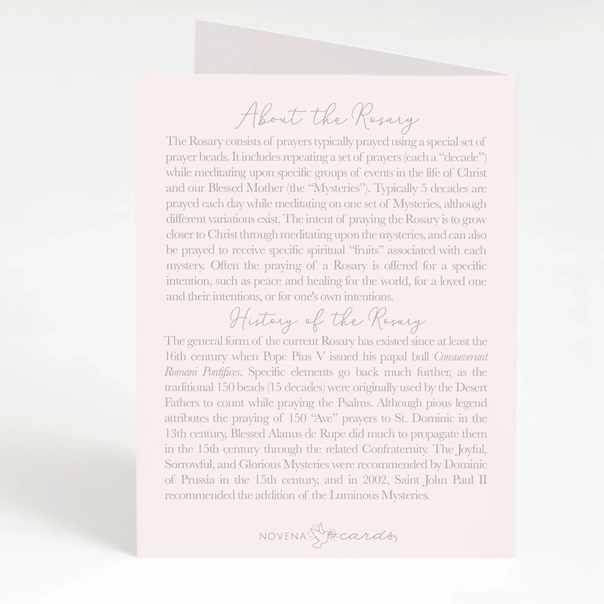 I Prayed a Rosary for You Pink Flower Bouquet Greeting Cards (4 Pack) - Image 3