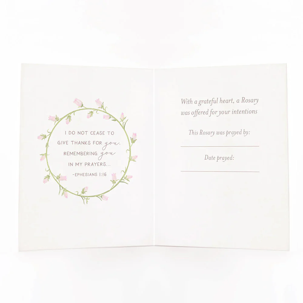 I Prayed a Rosary for You Sunflower Bouquet Thank You Cards (4 Pack) - Image 2