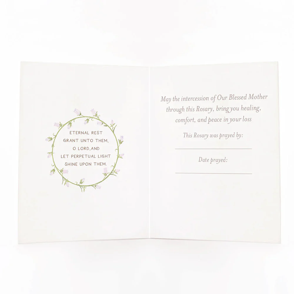 I Prayed a Rosary for You Sympathy Greeting Cards (4 Pack) - Image 2