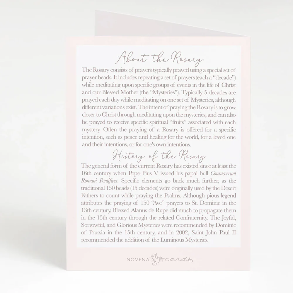I Prayed a Rosary for You Sympathy Greeting Cards (4 Pack) - Image 3