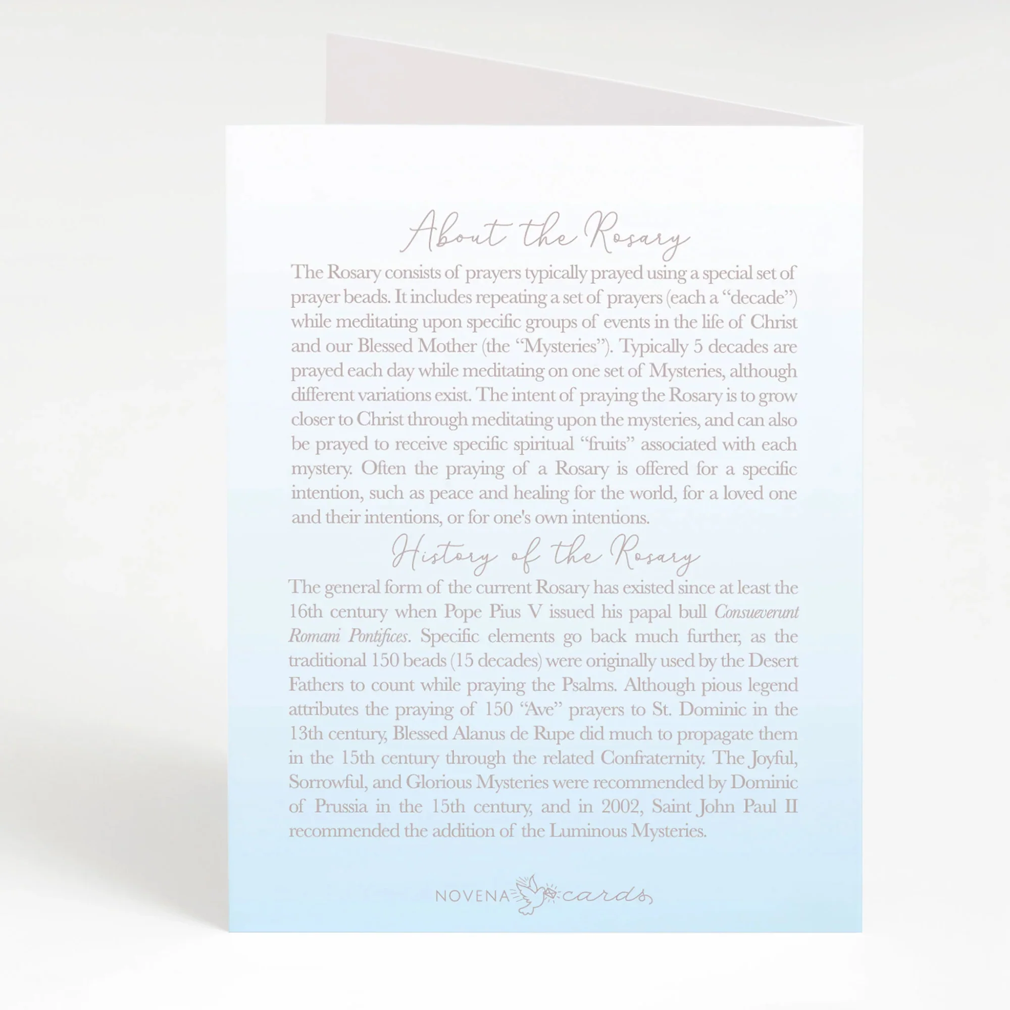 I Prayed a Rosary for Your Baptism Greeting Card - Image 3