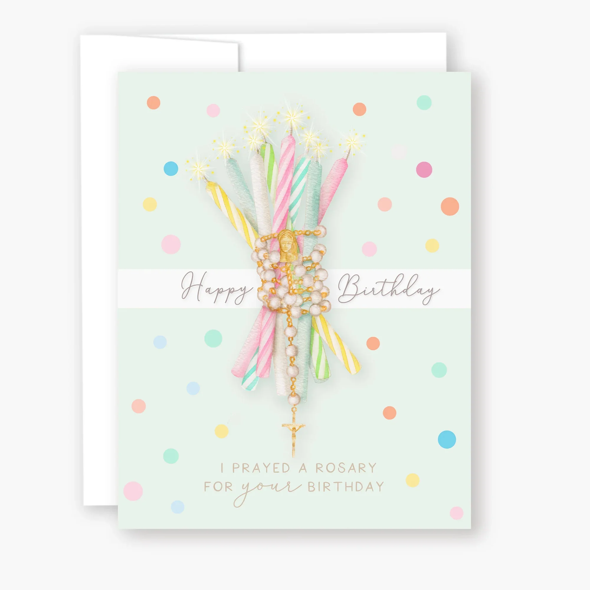 I Prayed a Rosary for Your Birthday Greeting Cards (Variety 4 Pack) - Image 2