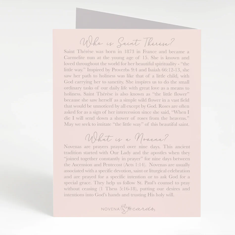 I Prayed a St. Therese Novena for You Greeting Card - Image 2