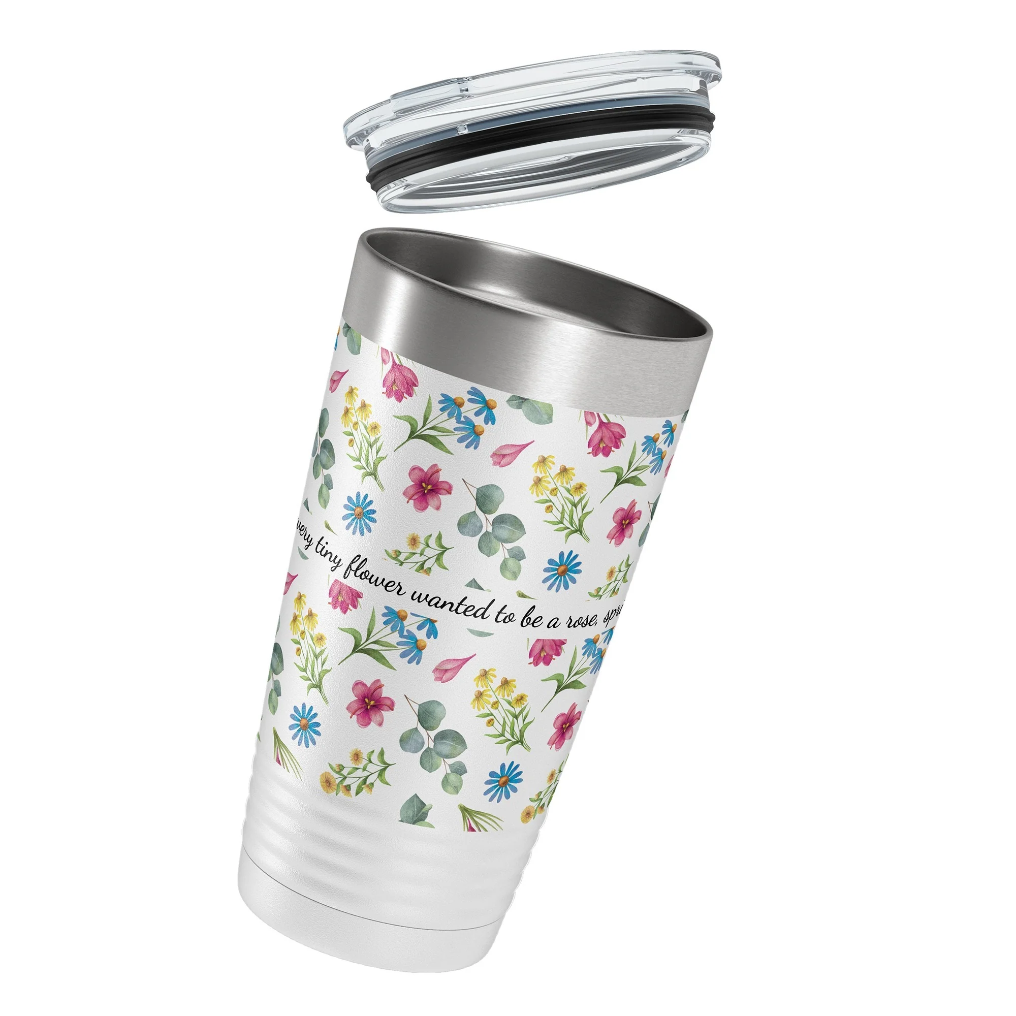If Every Tiny Flower Insulated White 20oz Tumbler - Image 2