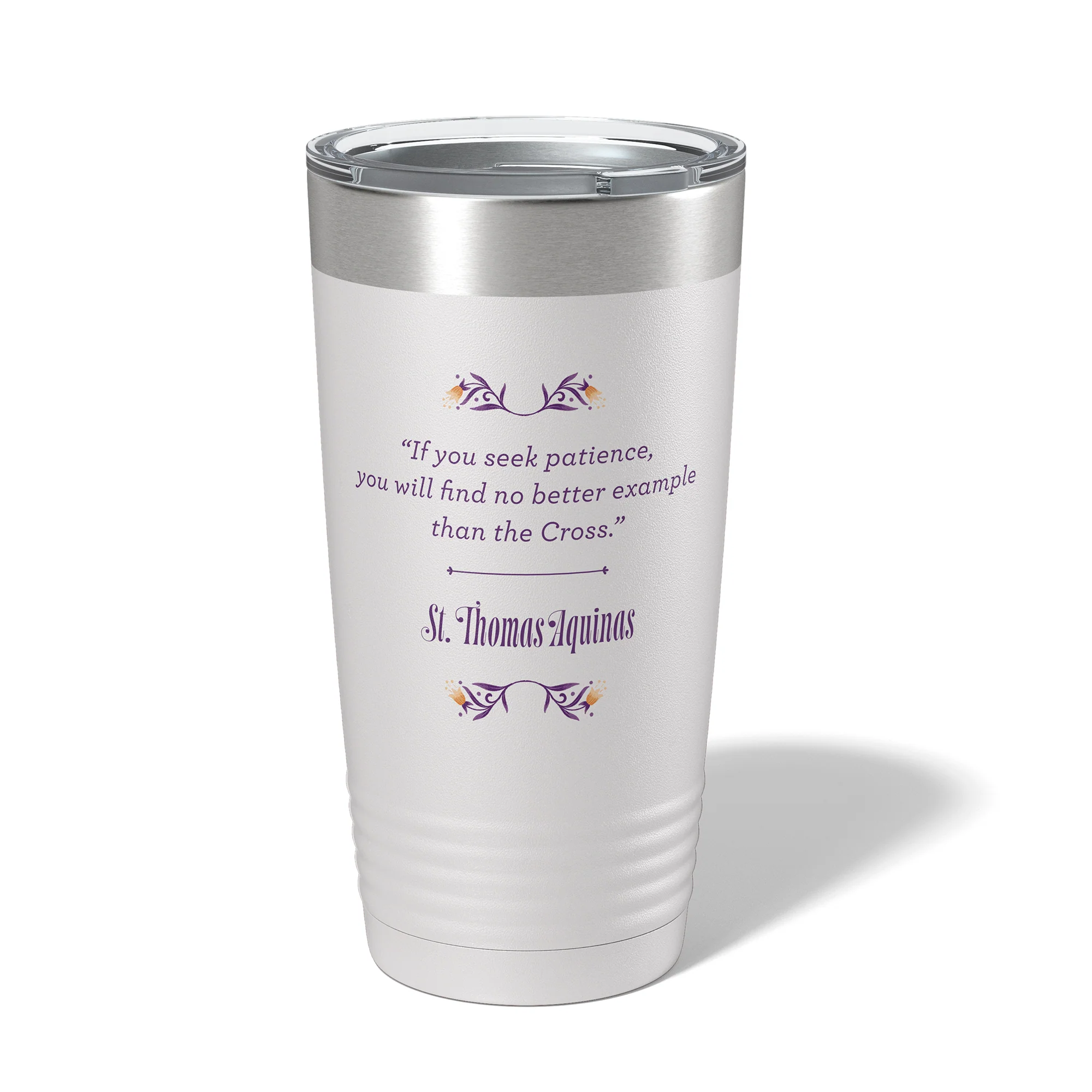 If You Seek Patience Insulated White 20 oz. Tumbler - Image 2