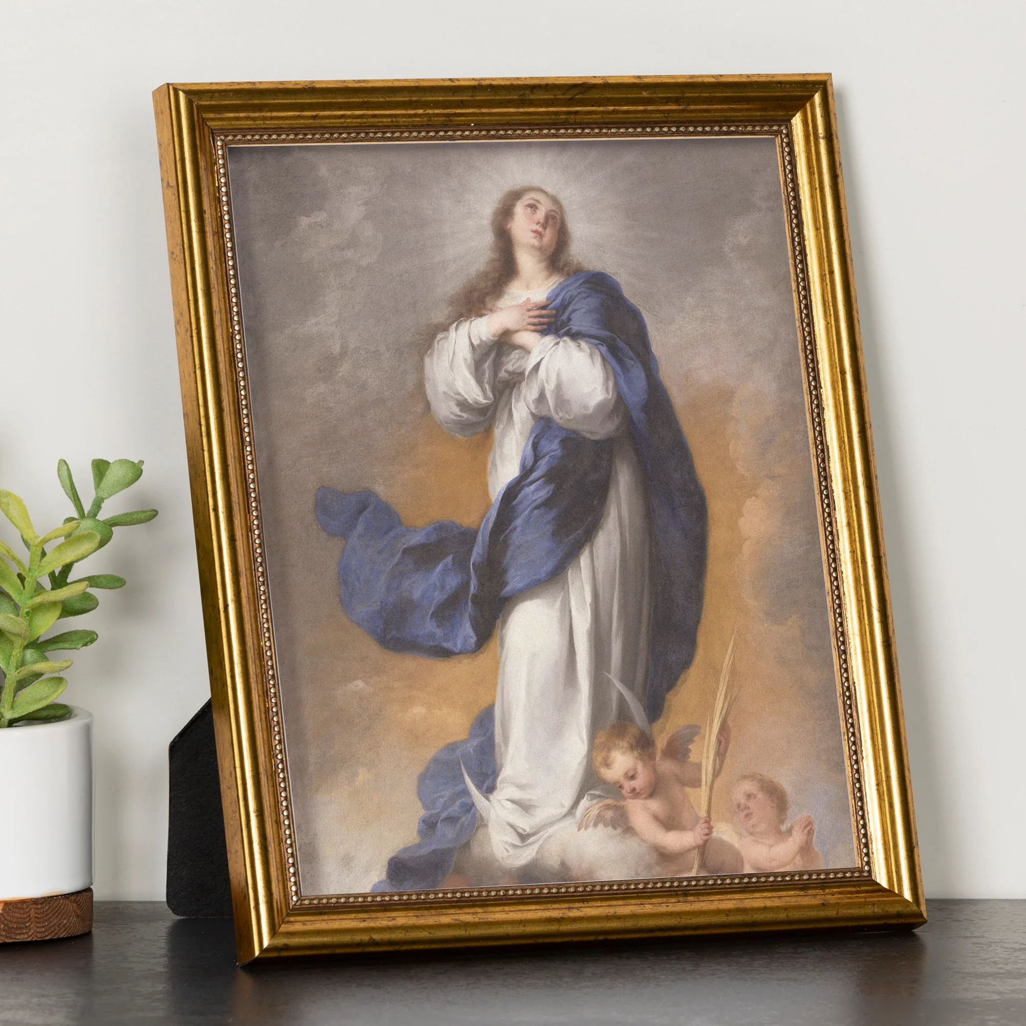 Immaculate Conception Antique Gold Framed Print - Multiple Sizes