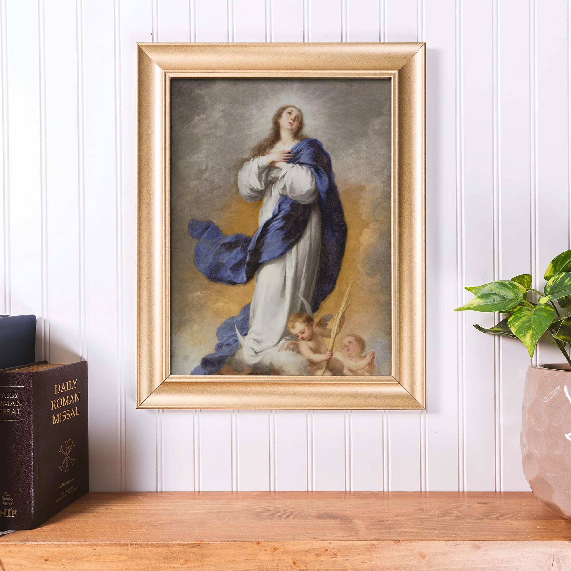 Immaculate Conception Antique Gold Framed Print - Multiple Sizes - Image 3