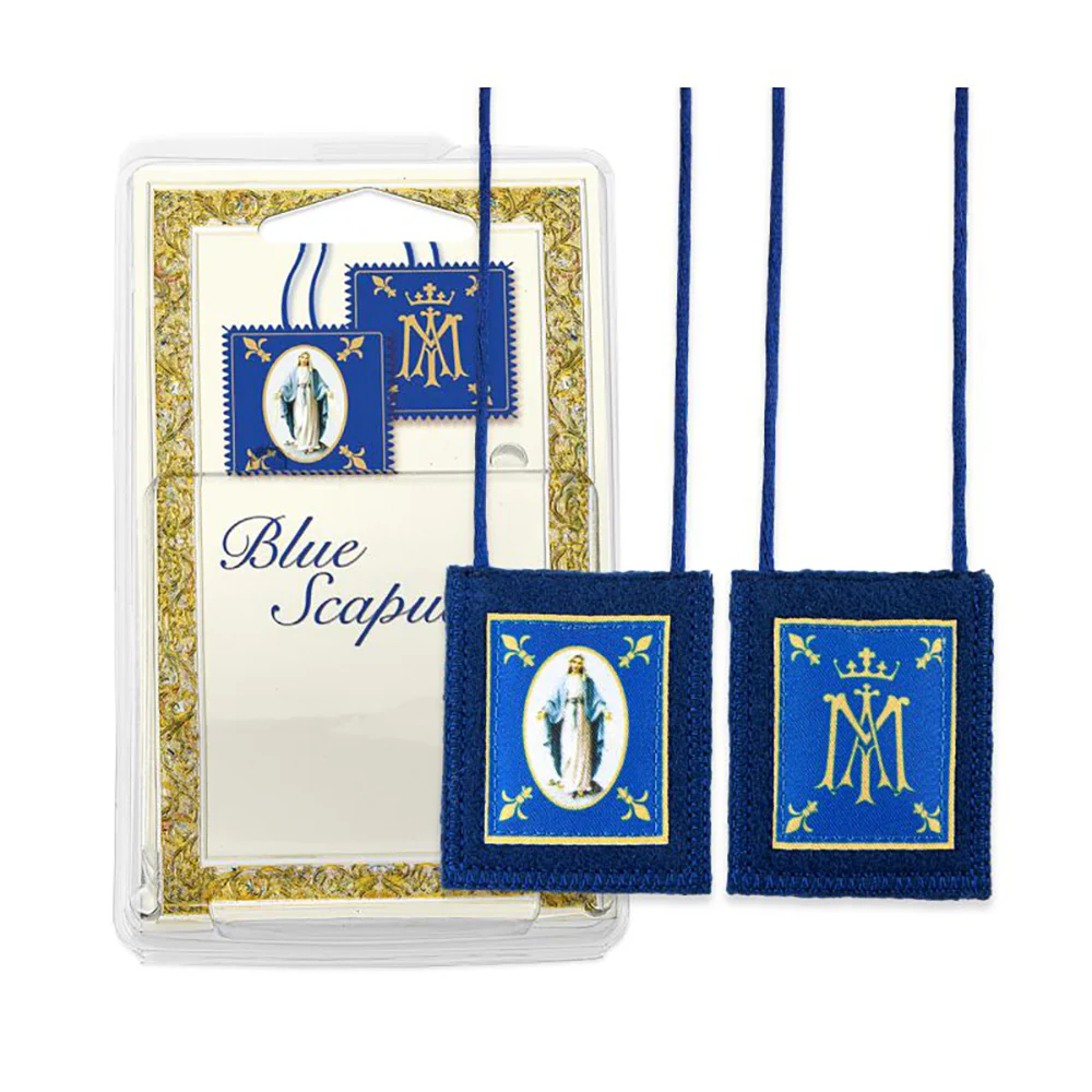 Immaculate Conception Blue Wool Scapular