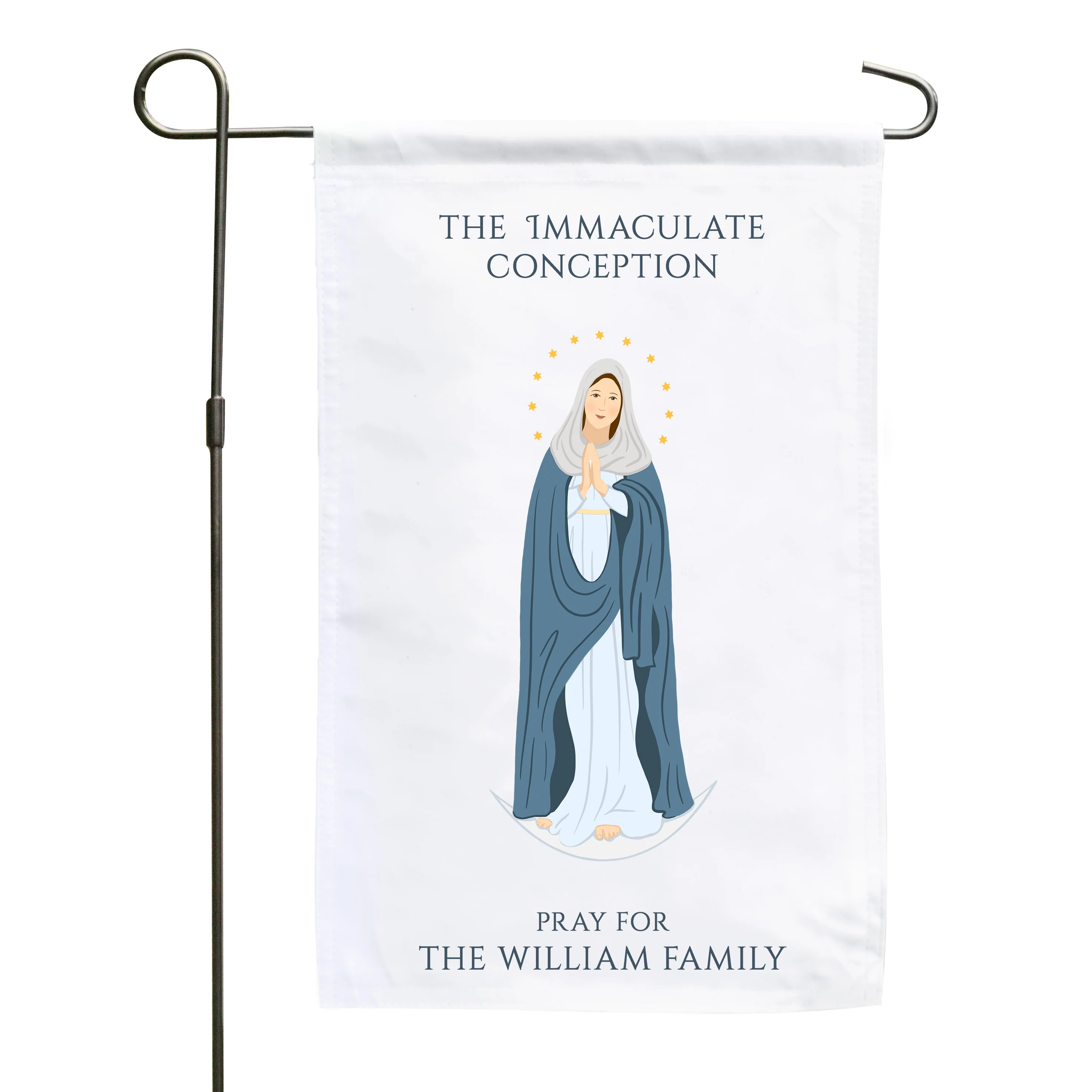 Immaculate Conception Personalized Garden Flag - Image 2