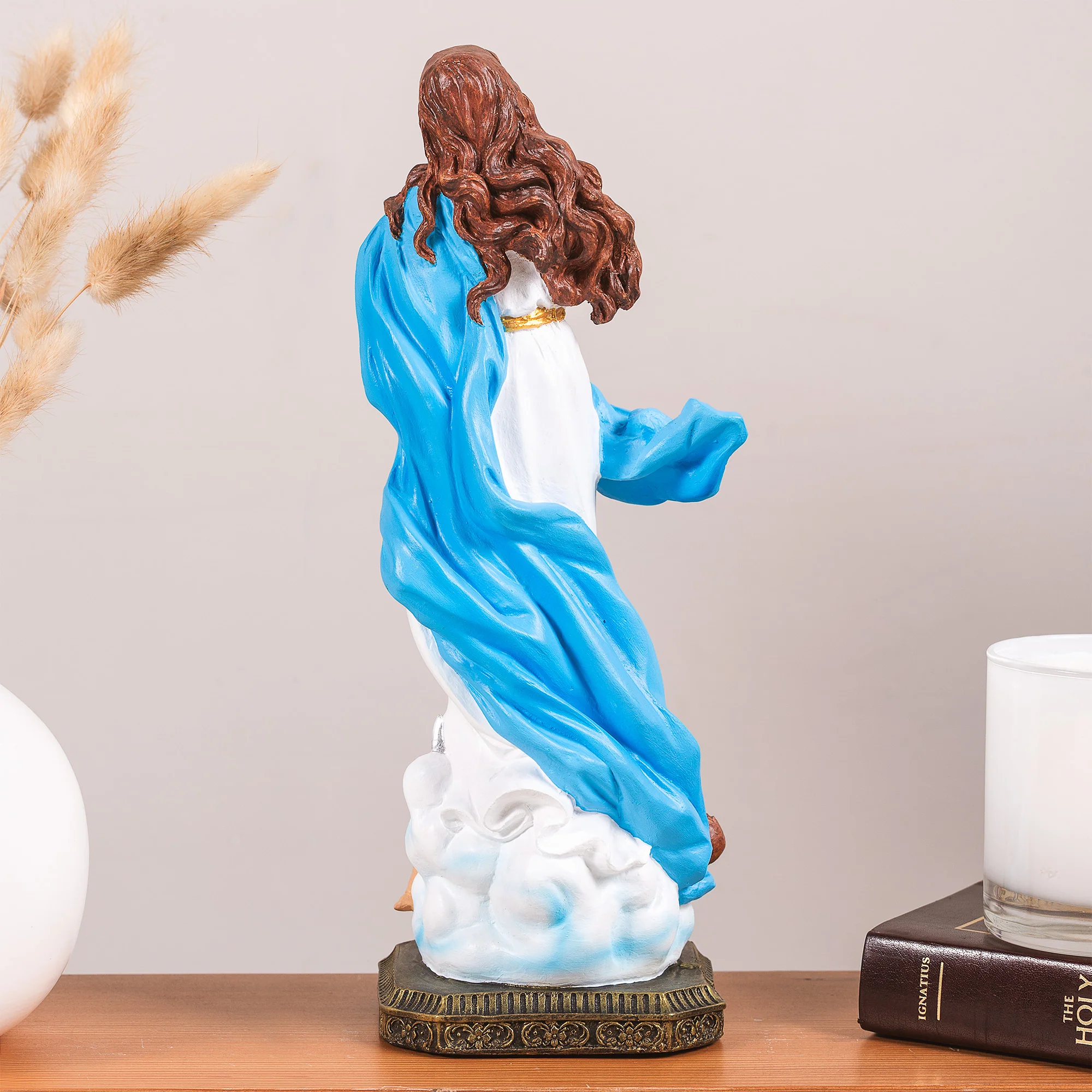 Immaculate Conception Statue - White or Hand Painted - 12" - Image 8