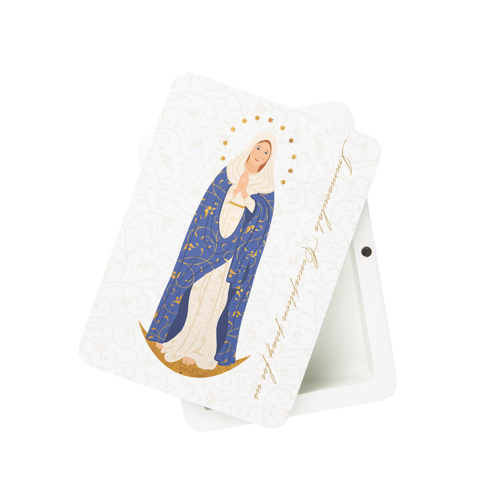 Immaculate Conception Toile Rosary Keepsake Box - Image 2