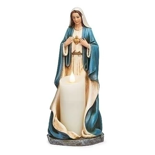 Immaculate Heart of Mary Candleholder & Statue