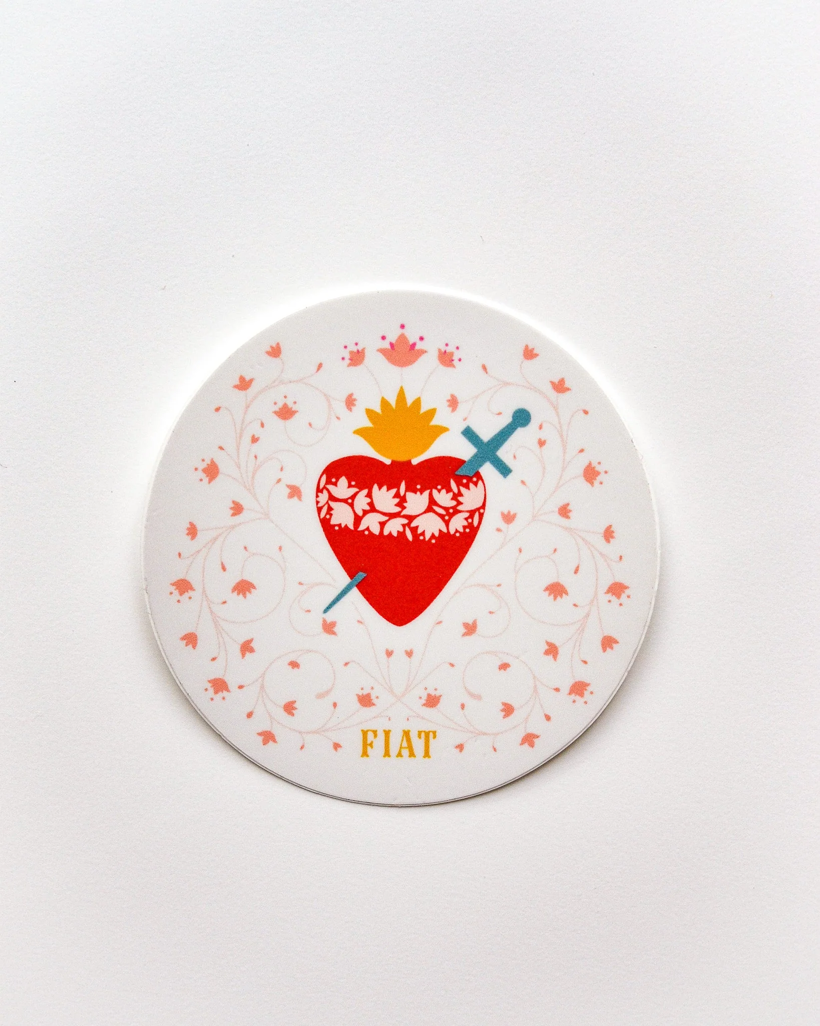 Immaculate Heart of Mary Fiat Vinyl Sticker - Image 2