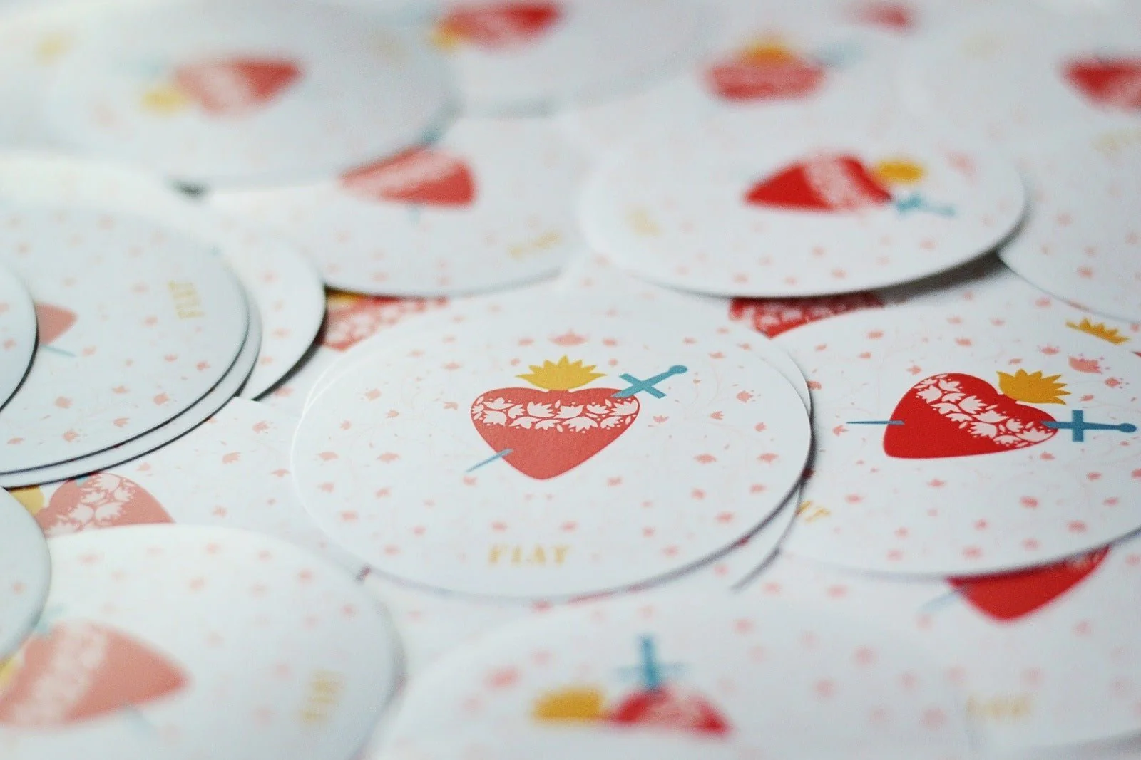 Immaculate Heart of Mary Fiat Vinyl Sticker - Image 5
