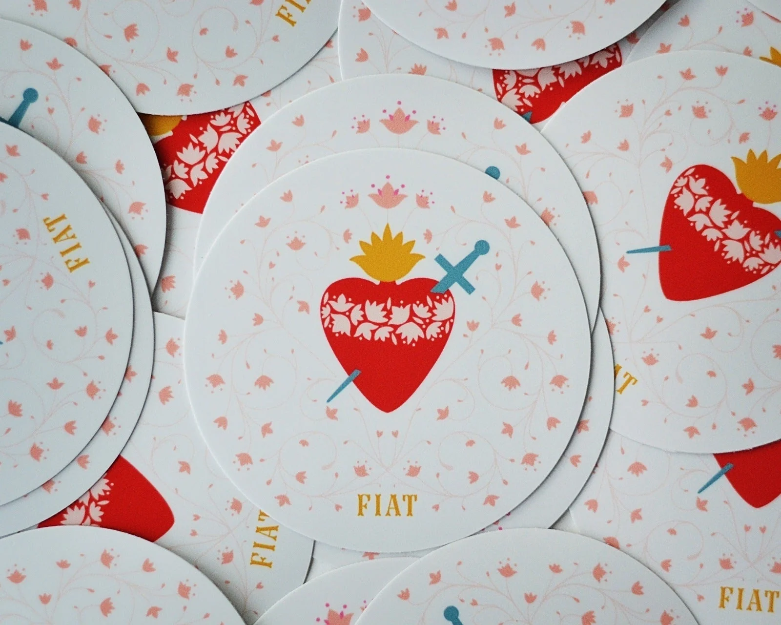Immaculate Heart of Mary Fiat Vinyl Sticker - Image 6