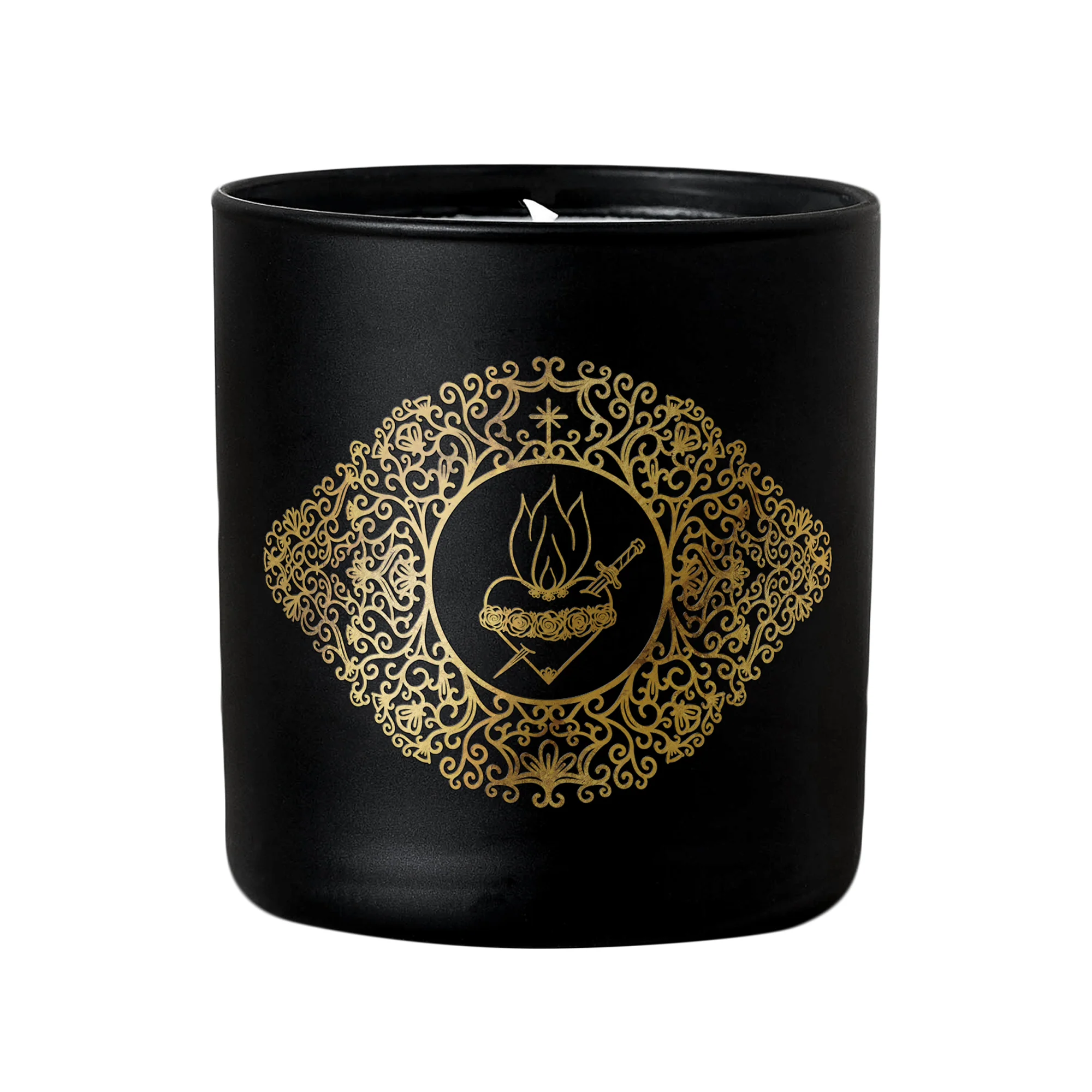 Immaculate Heart of Mary Gold Filigree Candle - Image 5