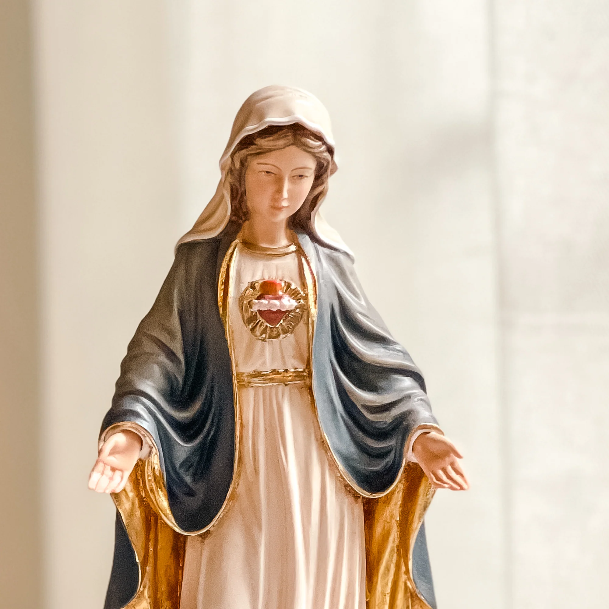 Immaculate Heart of Mary Hand-Painted Italian Statue