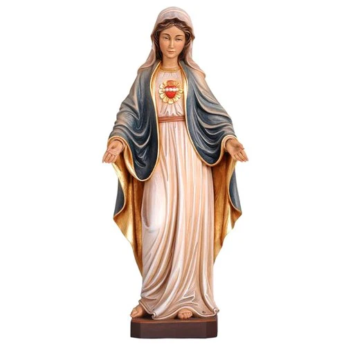 Immaculate Heart of Mary Hand-Painted Italian Statue - Image 3