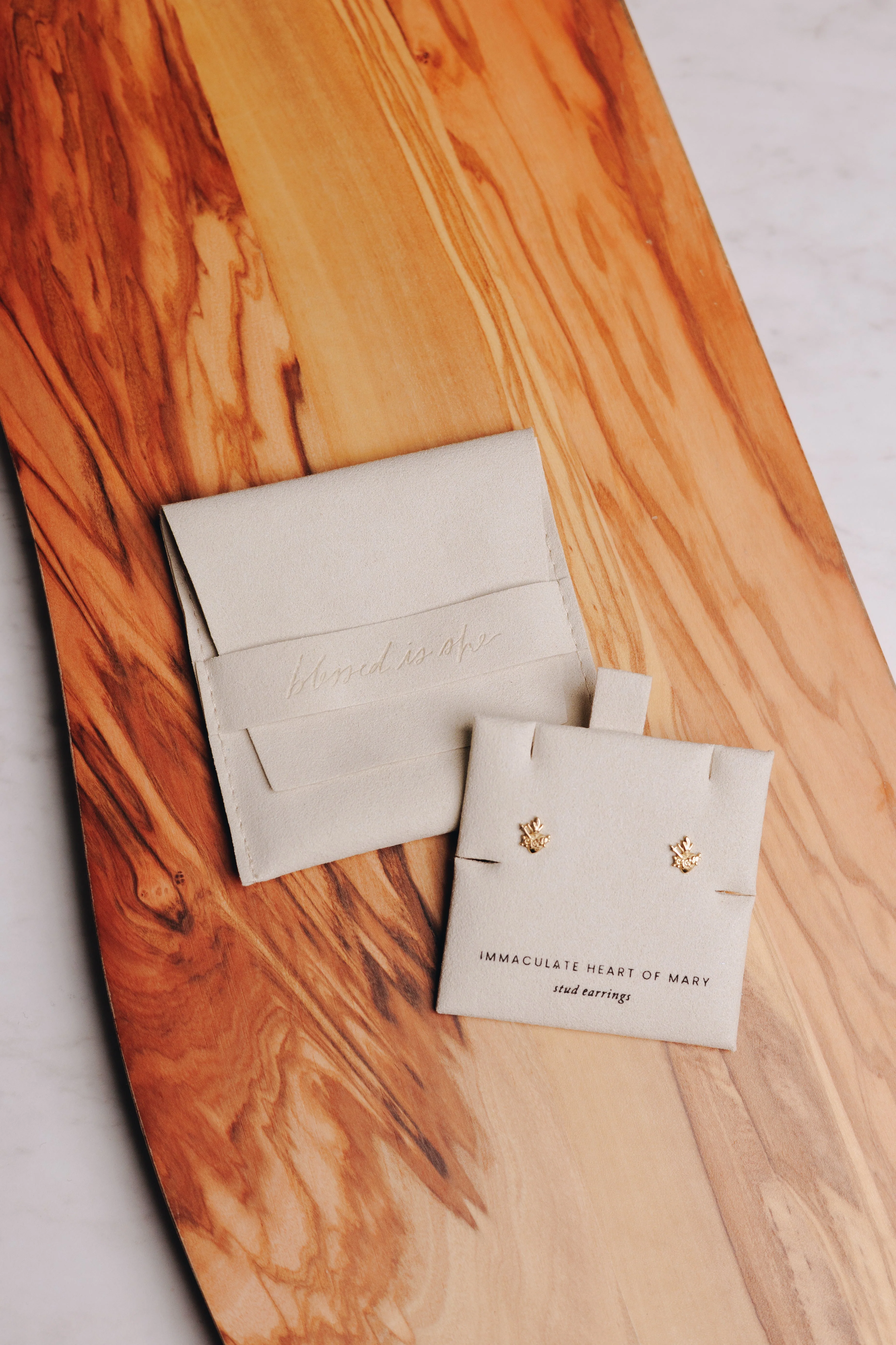 Immaculate Heart of Mary Stud Earrings - Image 2