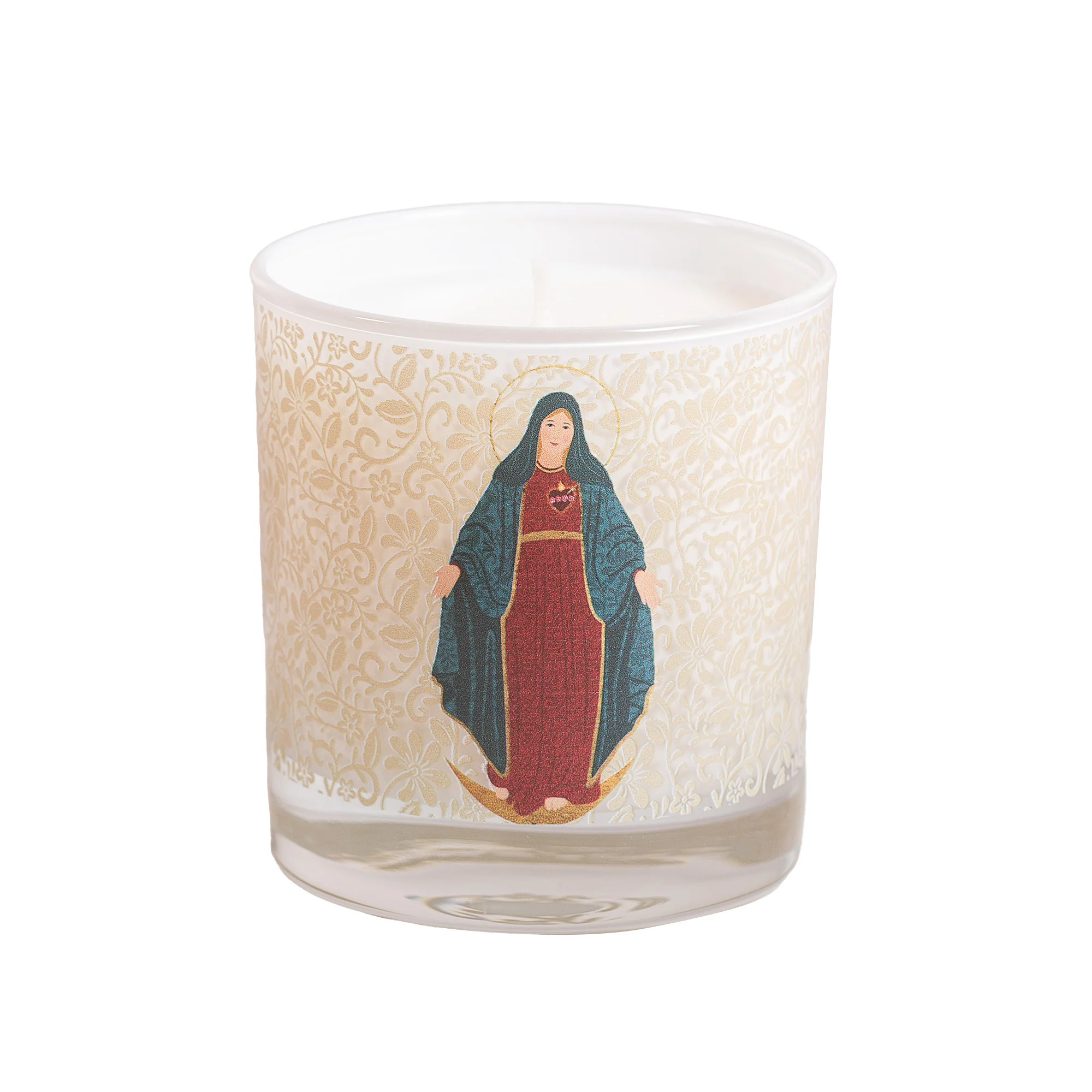 Immaculate Heart of Mary Toile Candle - Image 3
