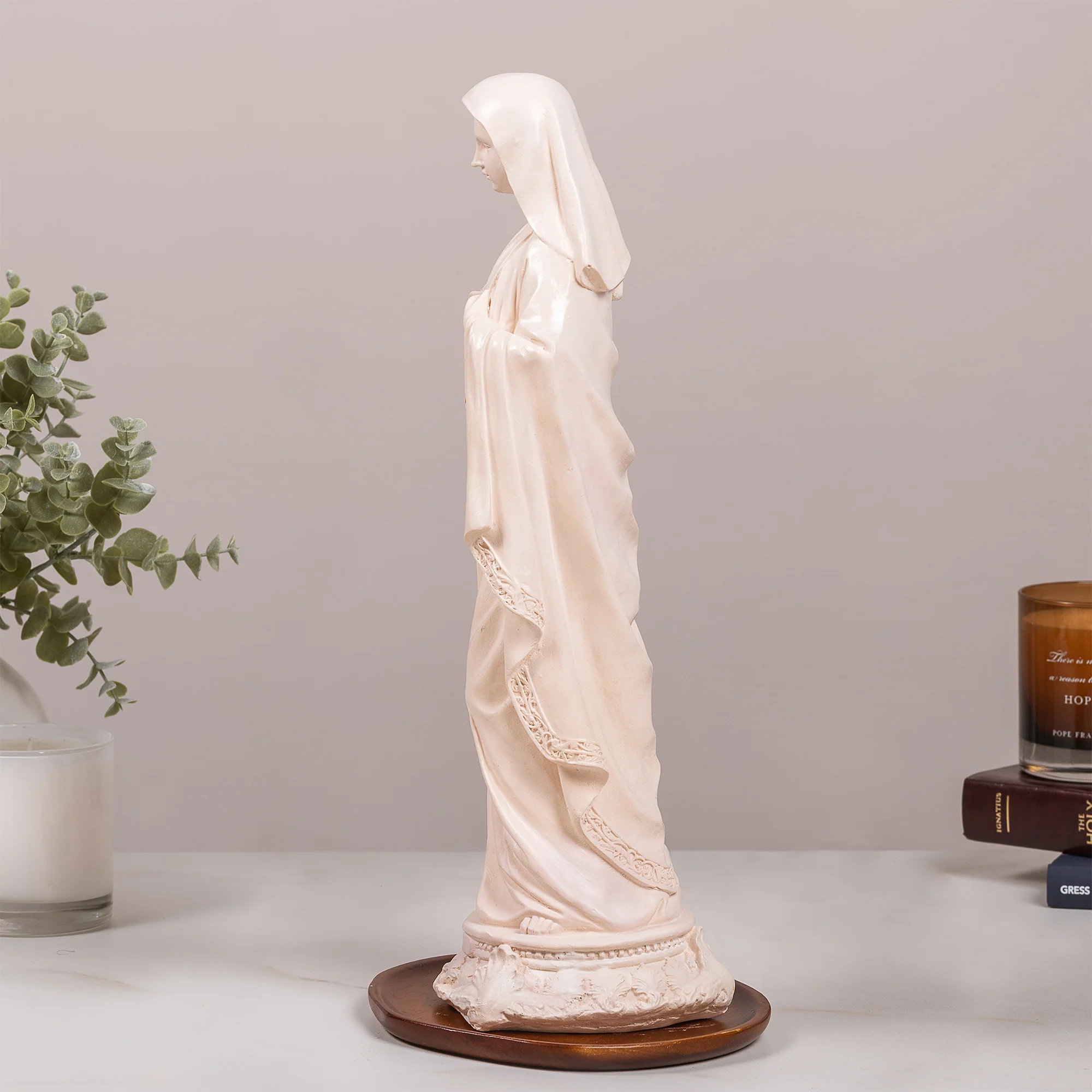 Immaculate Heart Statue - White or Hand Painted - 16" - Image 3