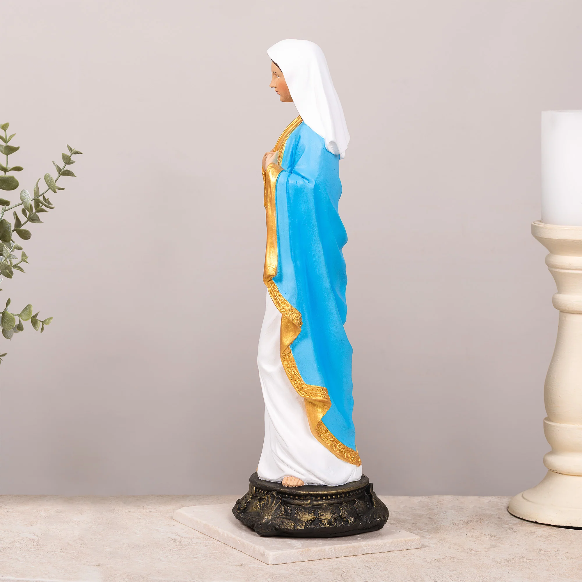 Immaculate Heart Statue - White or Hand Painted - 16" - Image 7