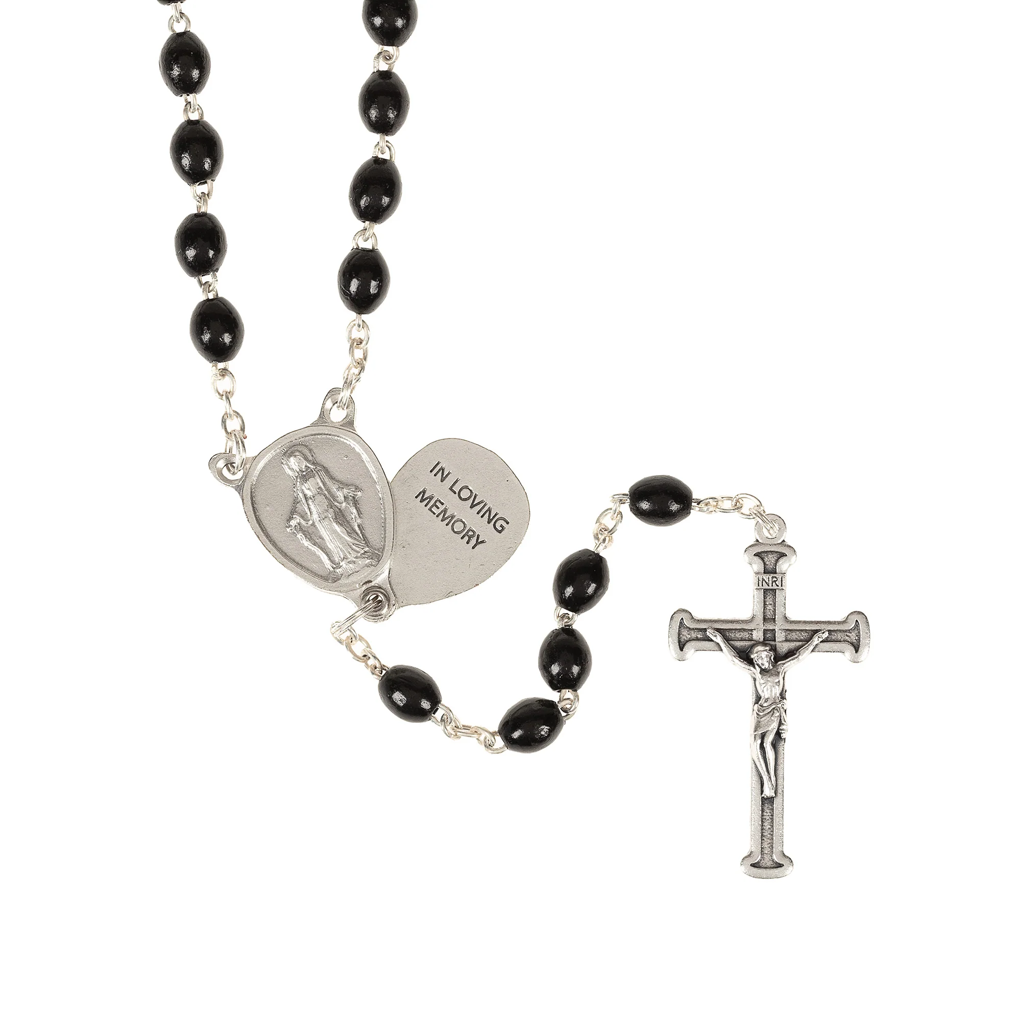 In Loving Memory Black Wood Rosary - Image 3