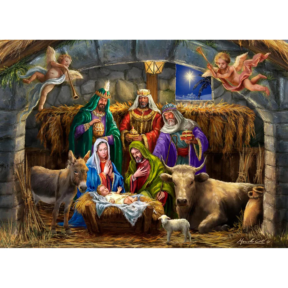 In The Manger Jigsaw Puzzle Advent Calendar - 1000 Pieces - Image 2