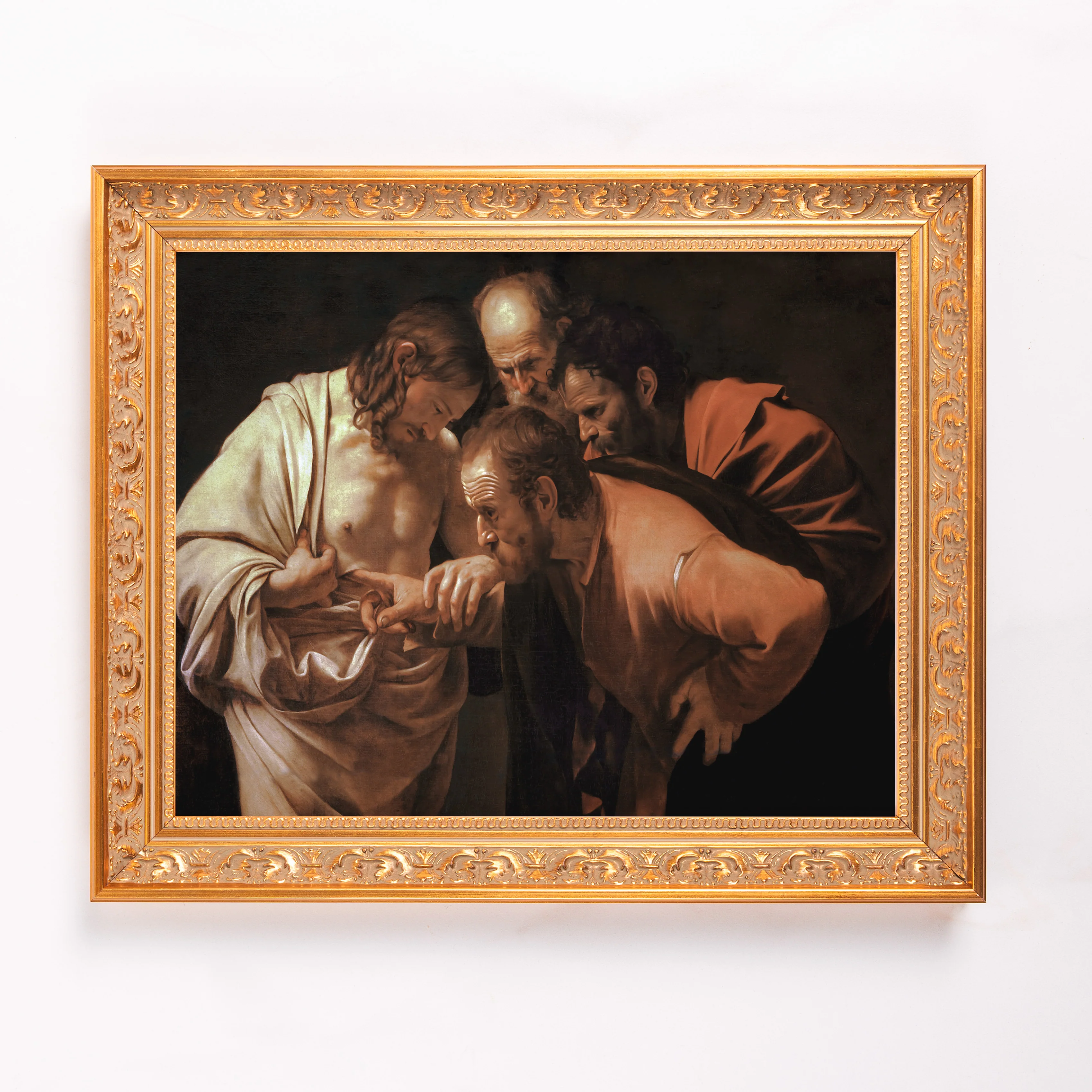 Incredulity of St. Thomas Framed Canvas - Sacred Classics Collection - Image 2