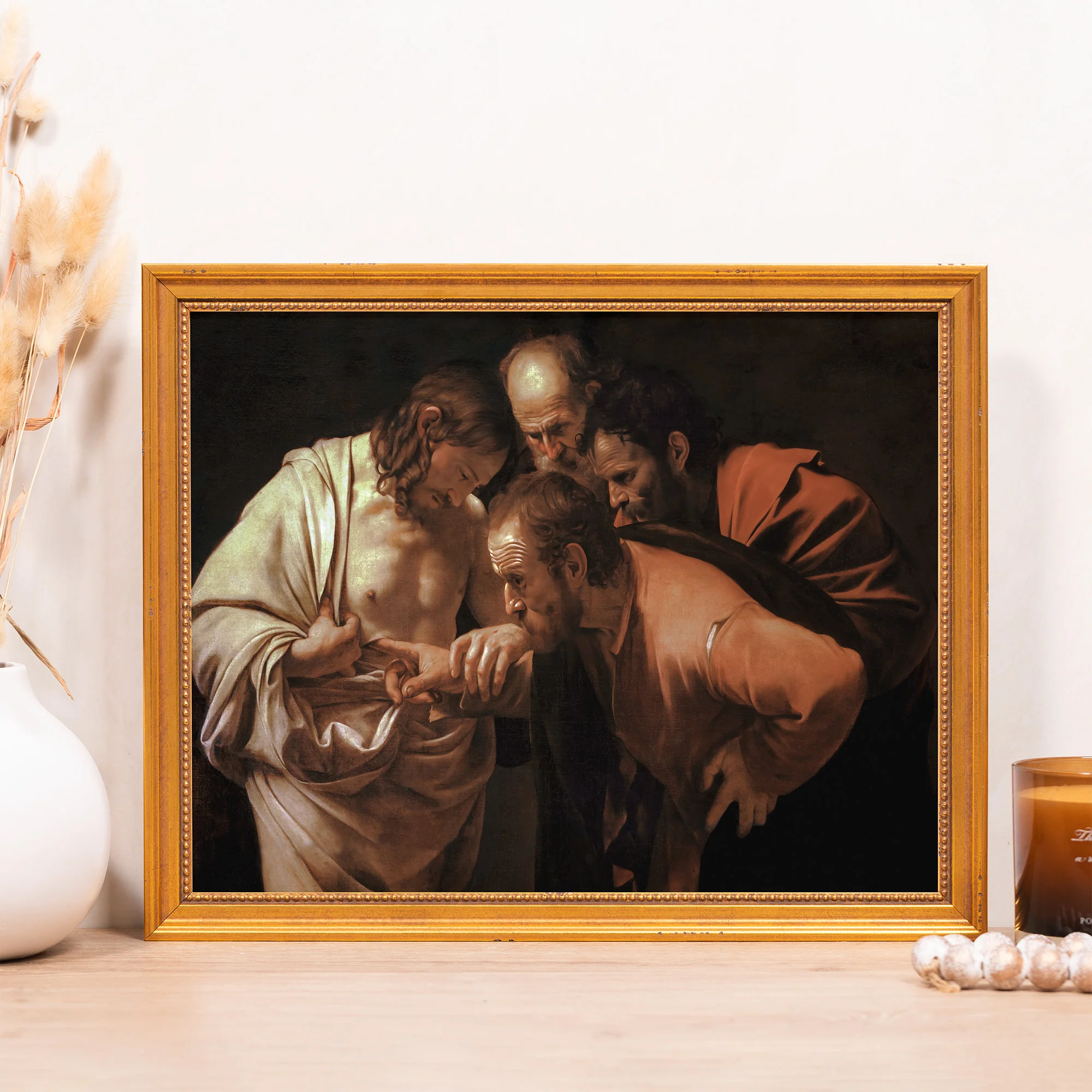 Incredulity of St. Thomas Framed Canvas - Sacred Classics Collection - Image 5