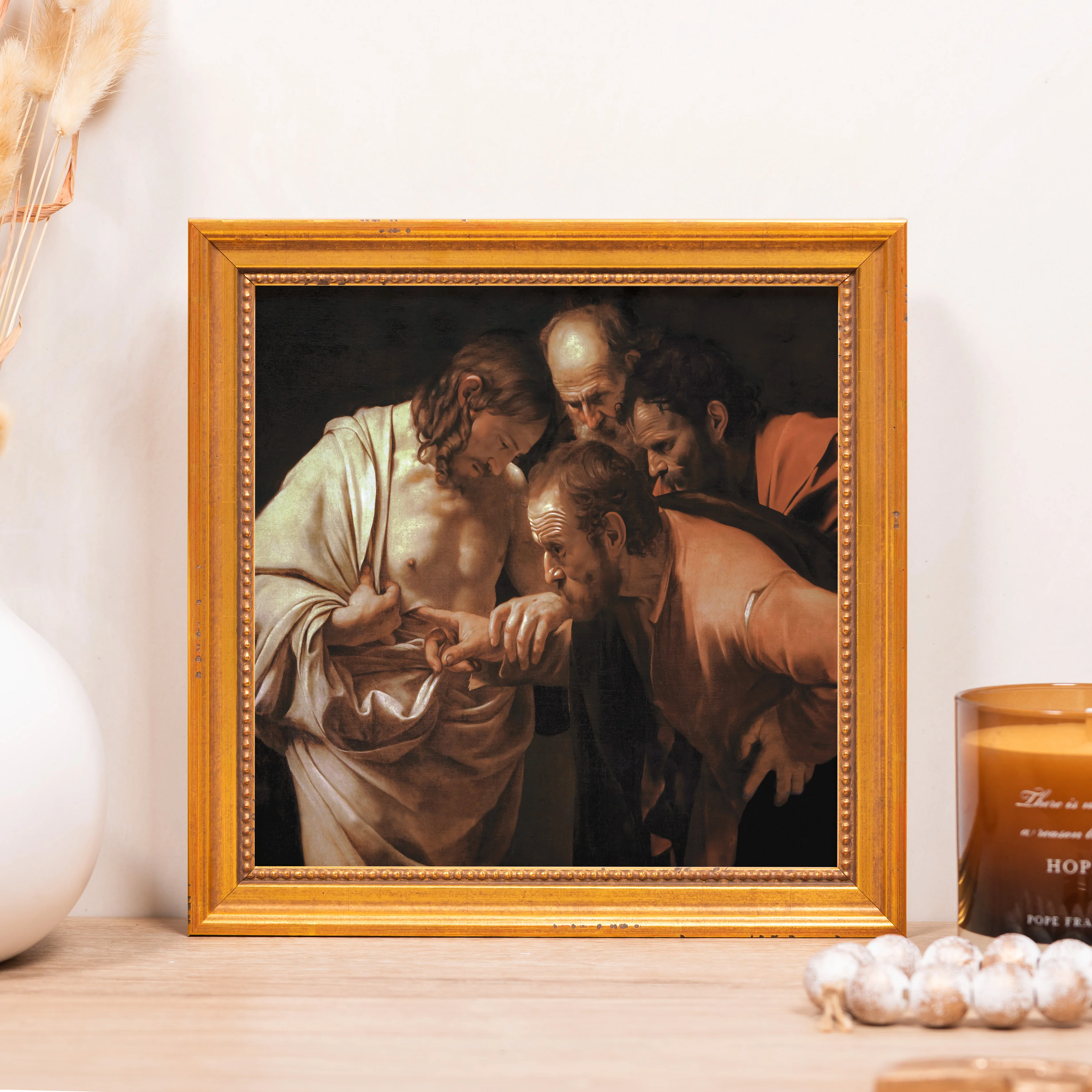 Incredulity of St. Thomas Framed Canvas - Sacred Mini Collection - Image 4
