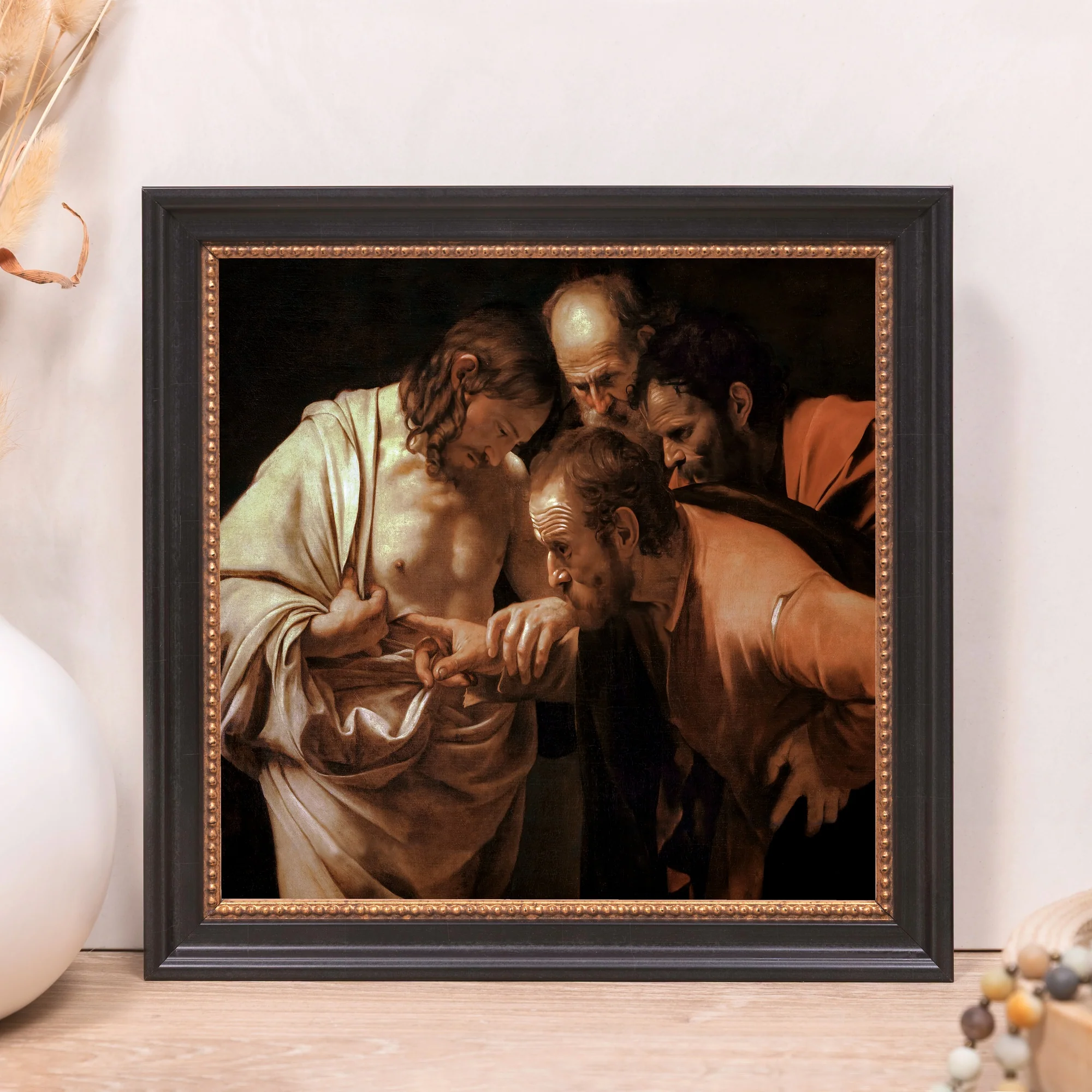 Incredulity of St. Thomas Framed Canvas - Sacred Mini Collection - Image 8