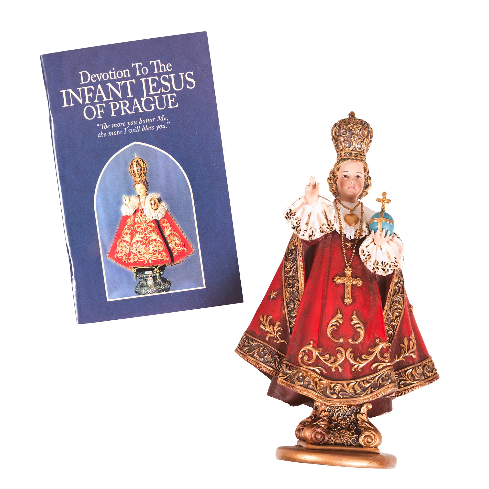 Infant of Prague Statue & Devotion to the Infant Jesus of Prague (Gift Set) - Image 2