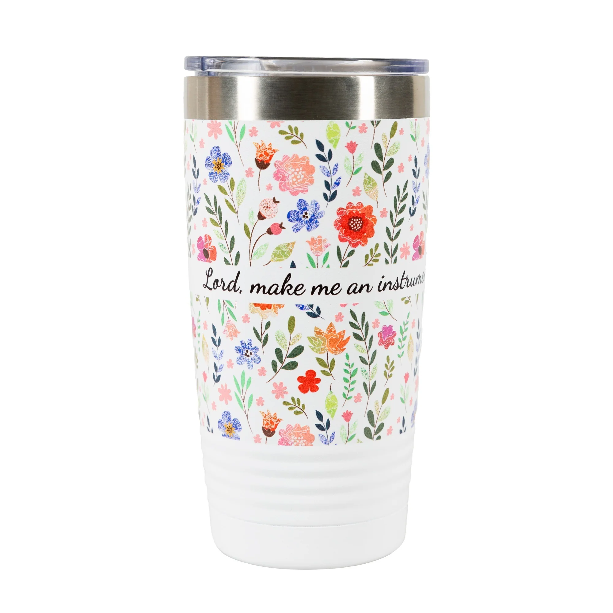 Instrument of Thy Peace Insulated White 20oz Tumbler - Image 3