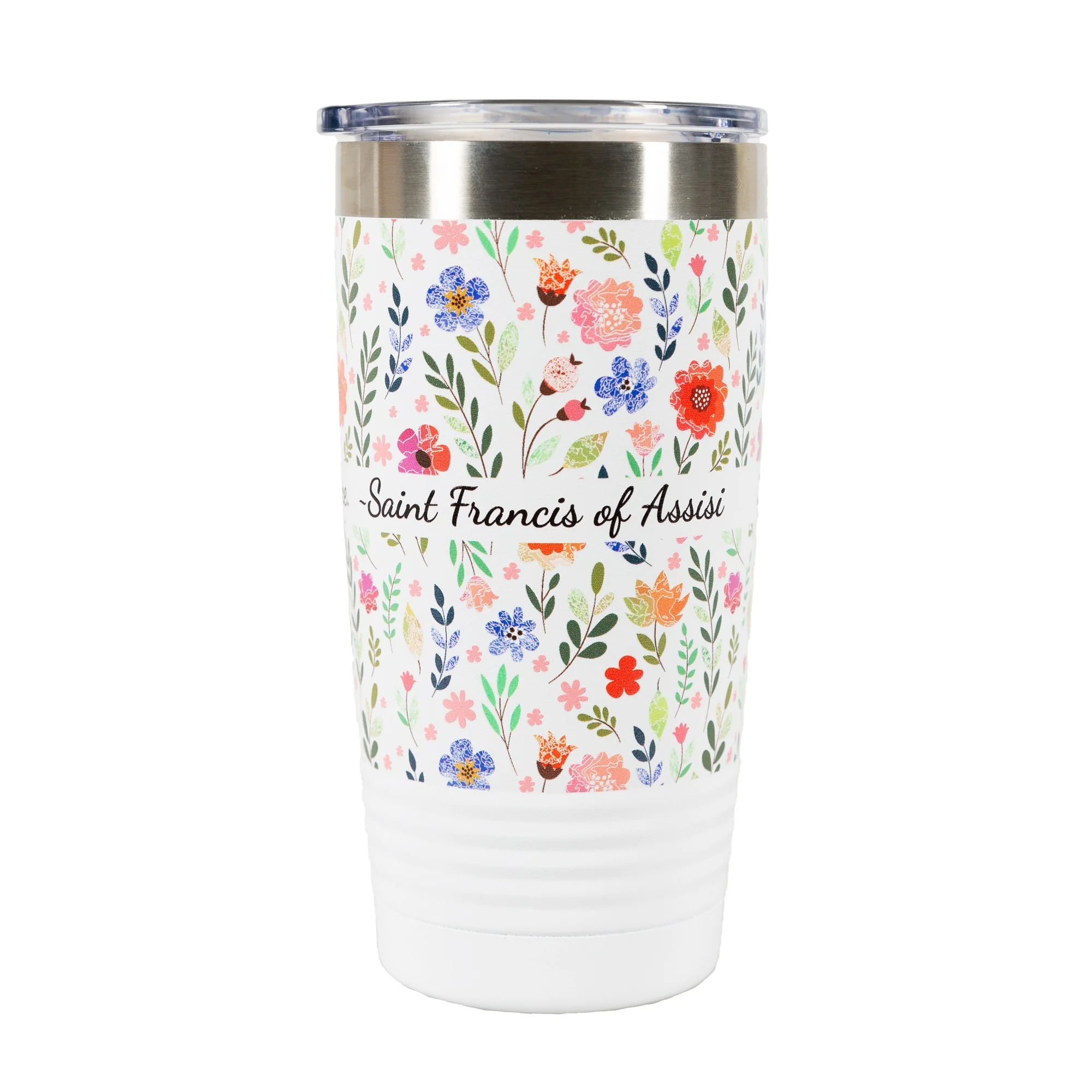 Instrument of Thy Peace Insulated White 20oz Tumbler - Image 5