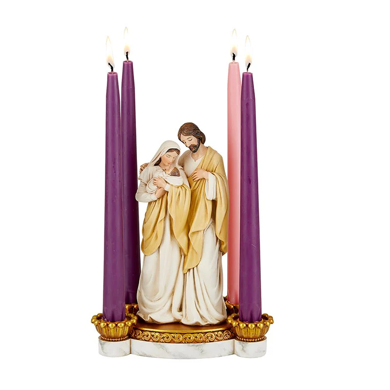 Intimate Embrace Holy Family Advent Candle Holder - Image 2